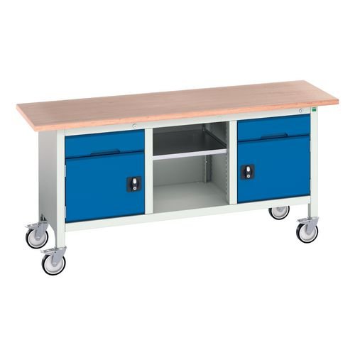 Verso Mobile Storage Bench  1750mm Long With 2 Drawers & 2 Cupboards