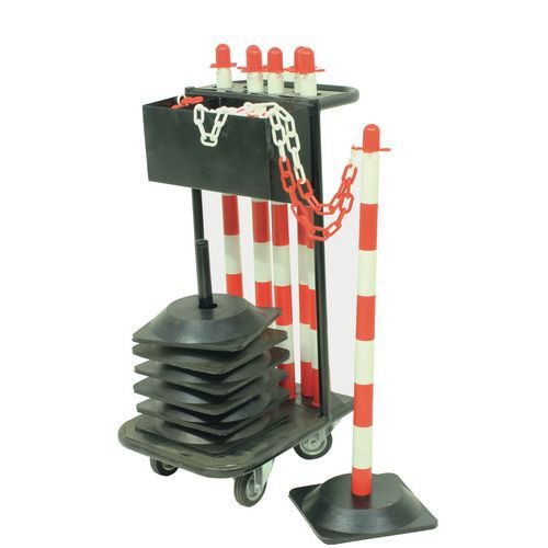 Plastic post and chain trolley