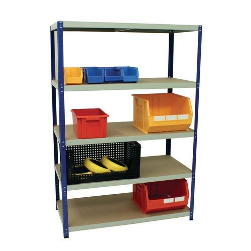 Boltless steel shelving with MDF shelves - 265kg