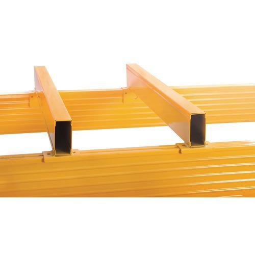 Galvanised pallet racking fork spacers