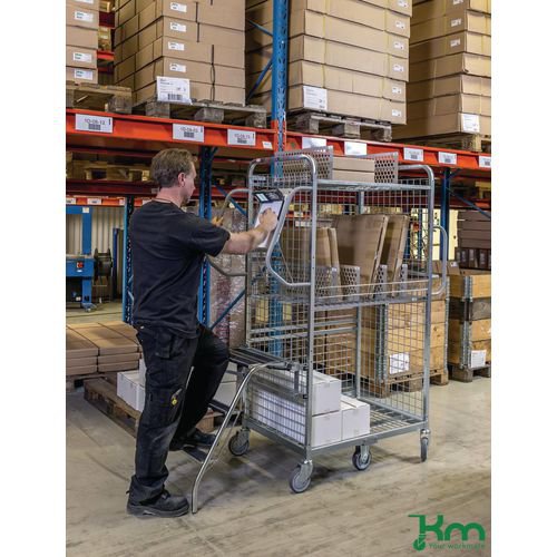 Konga medium duty shelf trolley system - ladder with 2 handles