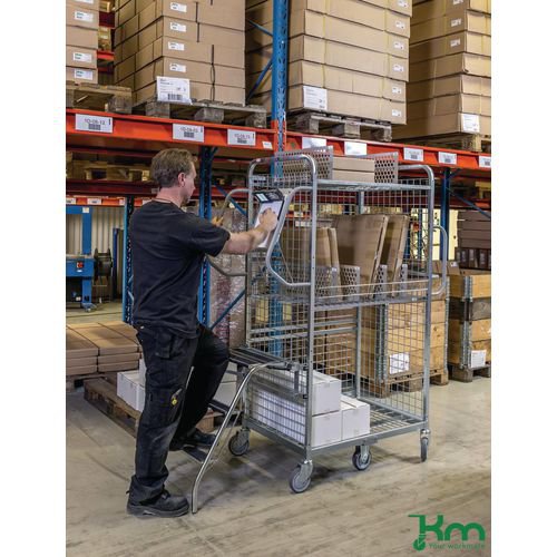 Konga medium duty shelf trolley system - fixed shelf, 1285mm length