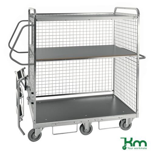 Konga heavy duty shelf trolley - rear mesh panels