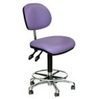 High Fully Ergonomic Industrialupholstered Chair, Vinyl Lilac