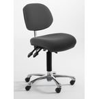 Low Fully Ergonomic Industrialupholstered Chair, Fabric Charcoal