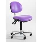 Low Fully Ergonomic Industrialupholstered Chair, Vinyl Lilac