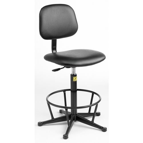High Esd Chair, High Esd Chair, Vinyl Black