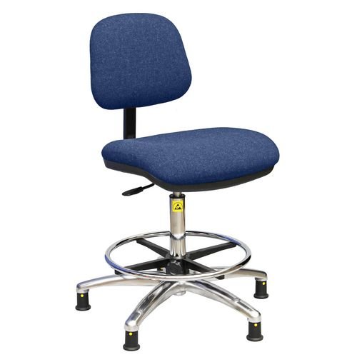 High Esd Intermediate Chair, Fabric Blue
