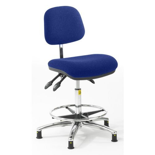 High Esd Ergonomic Chair, Fabric Blue