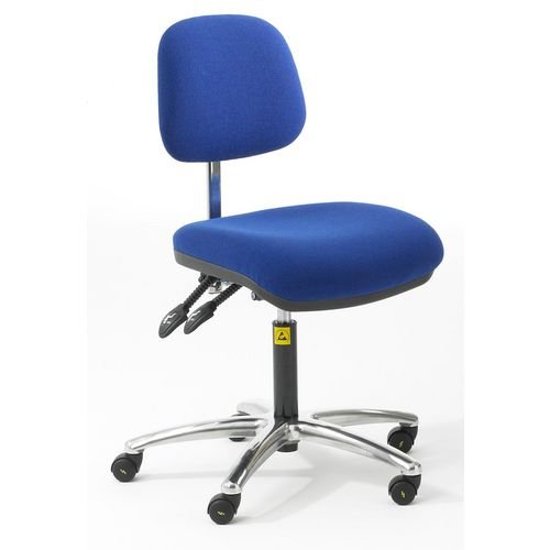 Low Esd Ergonomic Chair, Fabric Blue