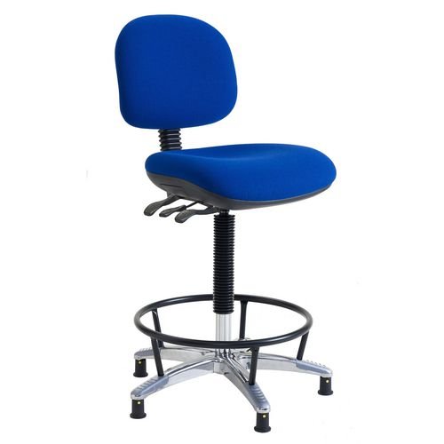 High Esd Heavy Duty 160Kg / 25 Stone Operator Chair, Fabric Blue
