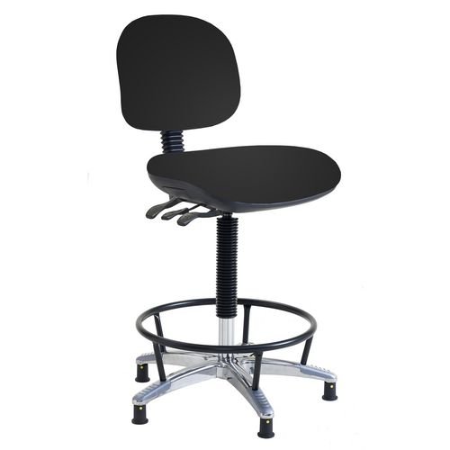 High Esd Heavy Duty 160Kg / 25 Stone Operator Chair, Vinyl Black