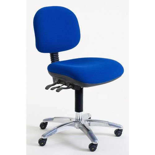 Low Esd Heavy Duty 160Kg / 25 Stone Operator Chair, Fabric Blue