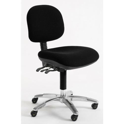 Low Esd Heavy Duty 160Kg / 25 Stone Operator Chair, Vinyl Black