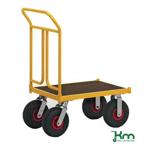 Konga heavy duty platform trucks - 700mm platform, pneumatic tyres
