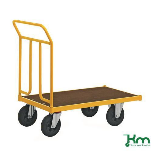 Konga heavy duty platform truck - 950mm platform, rubber tyres