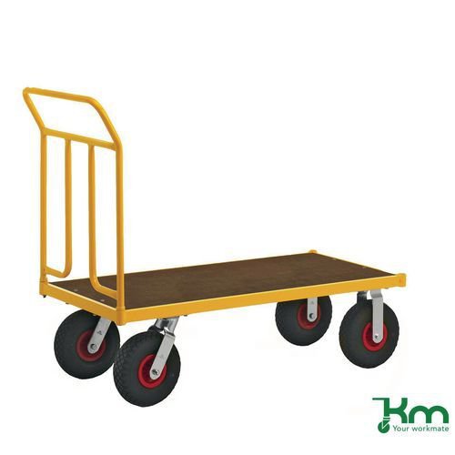 Konga heavy duty platform trucks - 1200mm platform, pneumatic tyres