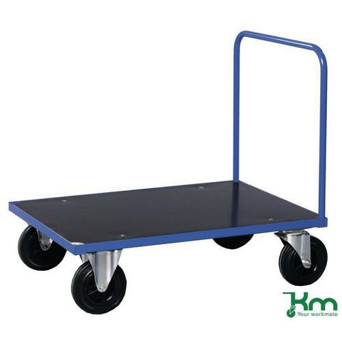 Konga heavy duty platform trucks, single ended handle, braked