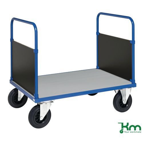 Konga galvanised steel deck platform trucks, double ended, braked