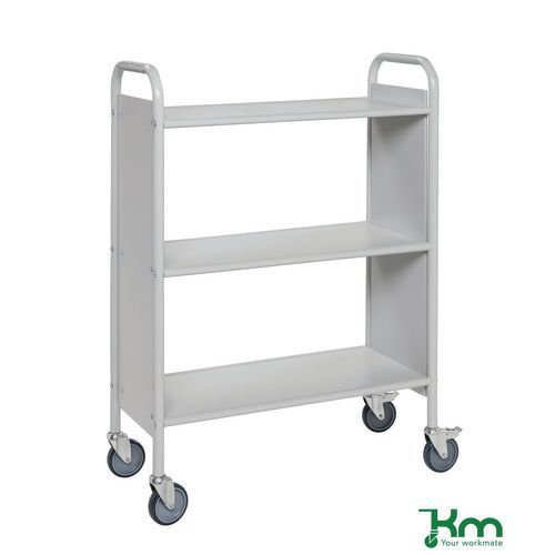 Konga archive trolleys, 3 tier, light grey