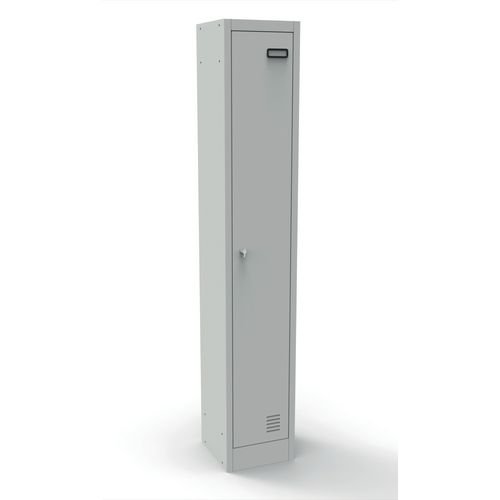 Next Day Locker 1 Door 1780H 300W 300 D mm Std Grey Texture Ral7035, Swivel (Hasp & Staple Lock), Flat Pack