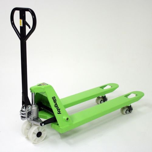 Slingsby Heavy Duty 2500Kg (2.5 Tonne) Pallet Truck With Three Position Control Handle and Tandem Nylon Rollers Green/Black - 413460 47515SL Buy online at Office 5Star or contact us Tel 01594 810081 for assistance
