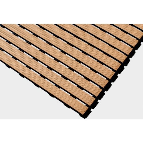 Heavy Duty Pvc Slatted Duckboard, 60Cm X 10M Roll, Beige