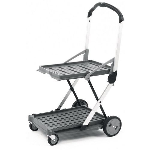 Clax folding office trolley and box, grey