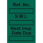 Safe Working Load Minitag Insert - Green (pack of 20)