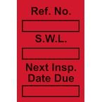 Safe Working Load Minitag Insert - Red (pack of 20)