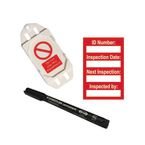 Harness Mini Tag Insert Kit -red (20 Assettag Holders, 40 Inserts, 1 Pen)