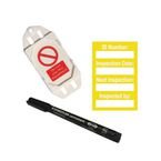 Harness Mini Tag Insert Kit -yellow (20 Assettag Holders, 40 Inserts, 1 Pen)