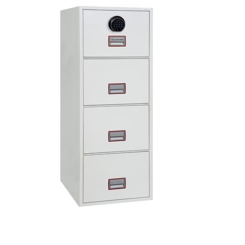 Phoenix World Class Vertical Fire File Fs2254F 4 Drawer Filing Cabinet With Fingerprint Lock