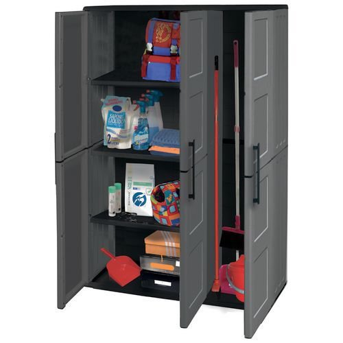 Plastic utility cupboards - 3 shelves