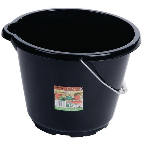12L Black general purpose bucket