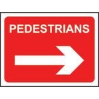 1050 X 750 mm Temporary Sign& Frame - Pedestrians (arrow Right)