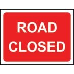 600 X 450 mm Temporarysign & Frame - Road Closed