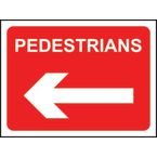 1050 X 750 mm Temporarysign - Pedestrians (arrow Left)