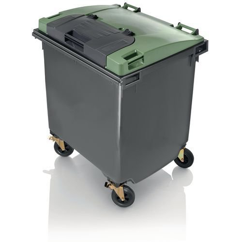 1100L flat lid (lid in lid) wheelie bin