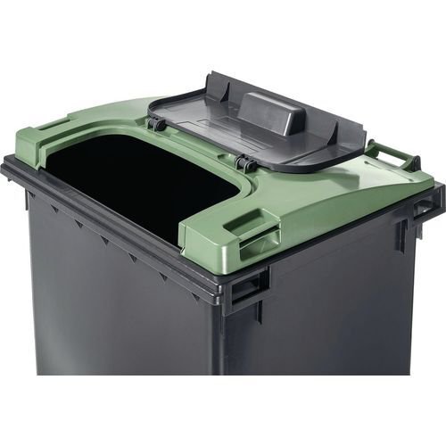 1100L flat lid (lid in lid) wheelie bin