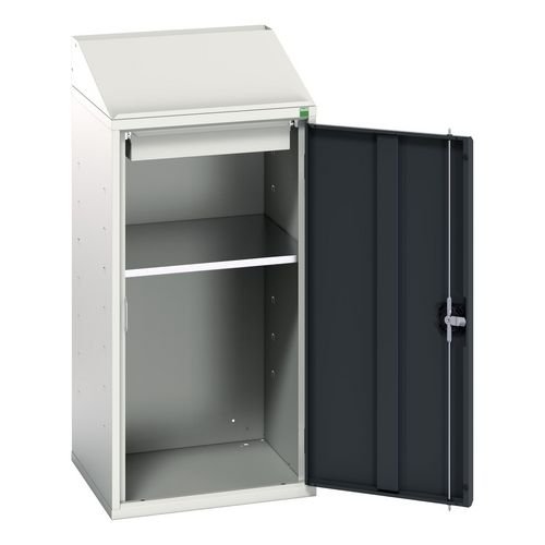 Document Station With Sloping Top 500mm Wide - Anthracite