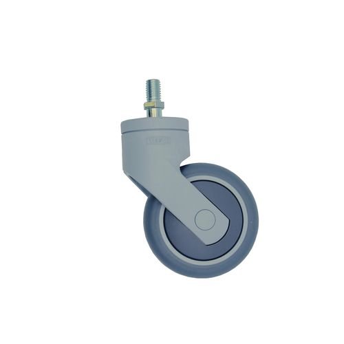 Castor75mm Dia., Thermplastic Rubber Tyre, - 5320 Pjp 075 L51-10 & 10X15/10 Threaded Stem