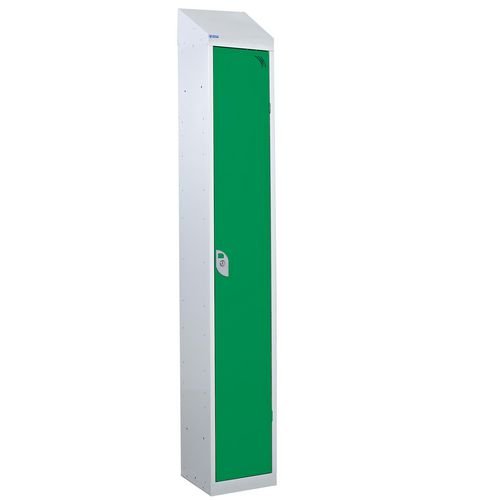 Steel Splash Locker With Sloping Top 1800.300.300 - 1 Compartment - Green Door