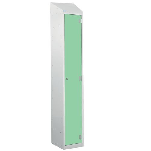 Laminate Splash Door Lockers With Sloping Top - 1 Compartment - Vibrant Green Door