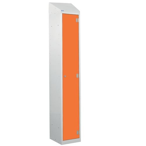 Laminate Splash Door Lockers With Sloping Top - 1 Compartment - Clementine Door