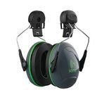 Sonis 1 Ear Defenders Helmet Mounteddark Grey Cup/extra Visibility Green Plate (snr 26)