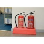 Double Fire Extinguisher Stand