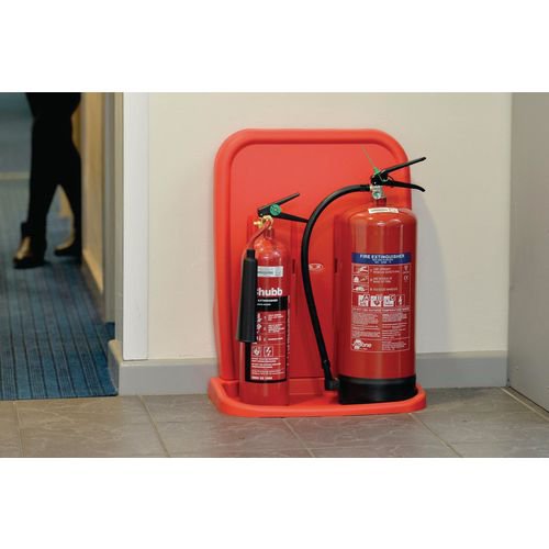 Flat bottom fire extinguisher stands