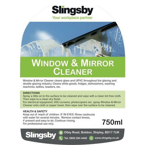 Window and mirror cleaner, 6 x 750ml