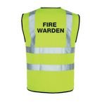 Hi Vis Vest - 4 Xlargewith Print Fire Warden